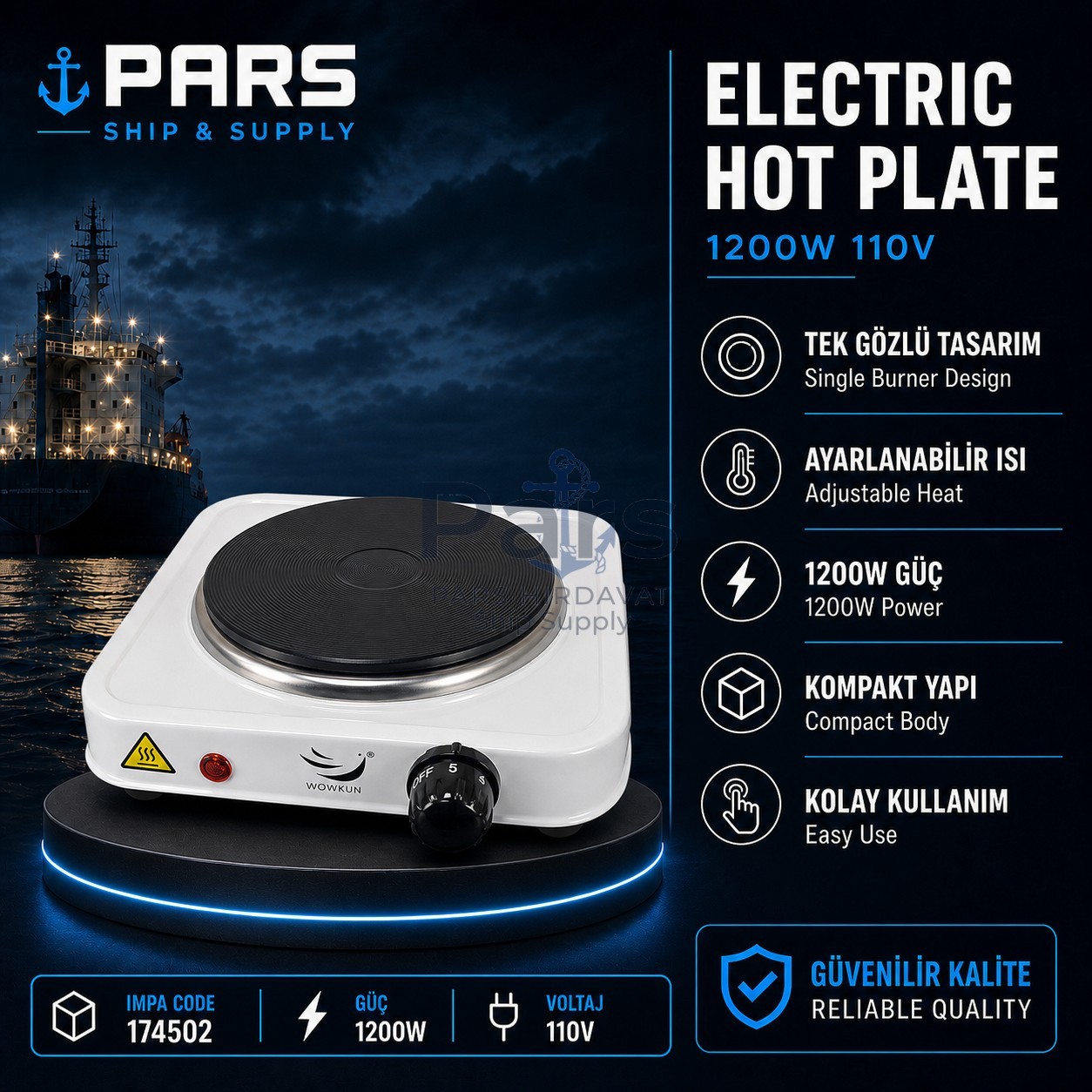 110v Plate Elektirikli Isıtıcı