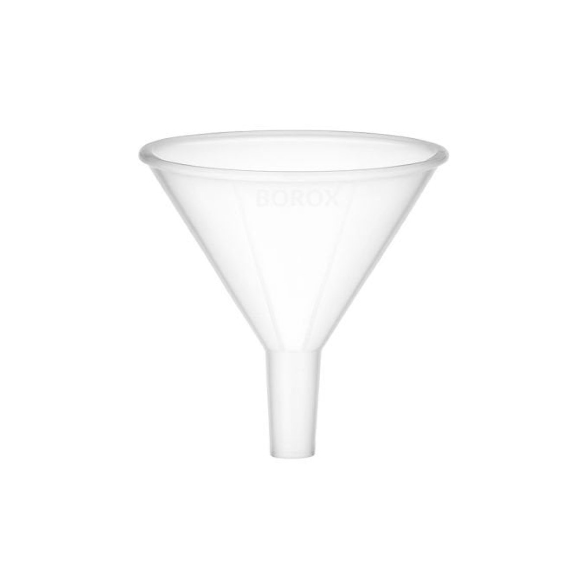 Borox Plastik Toz Huni 100mm - Laboratuvar Hunisi - Paralel Gövde