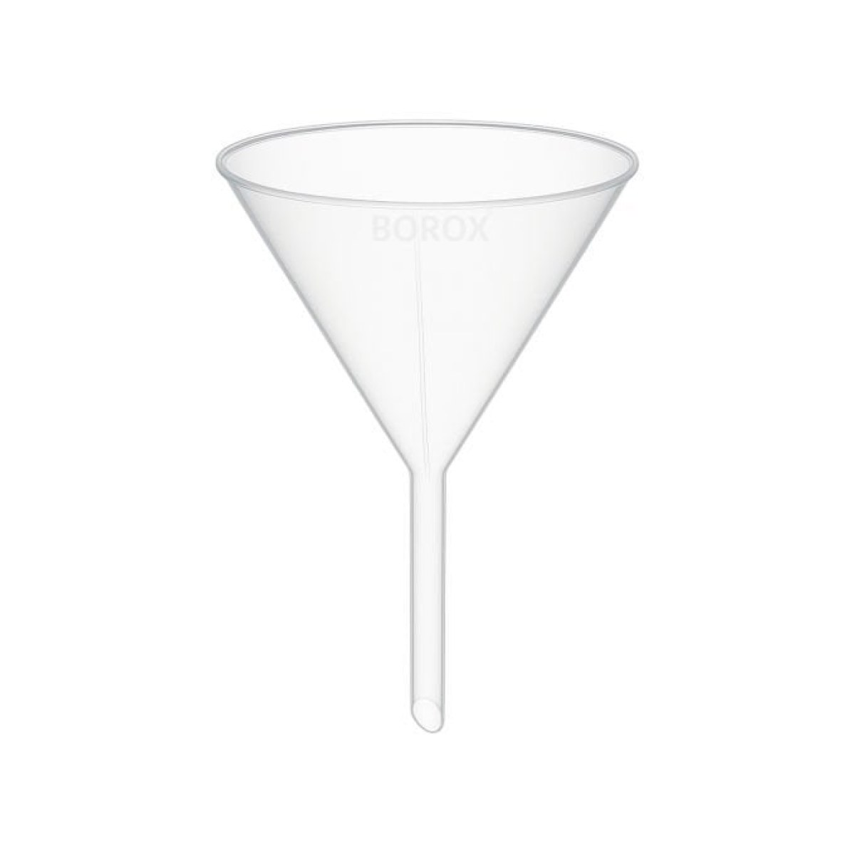 Borox Plastik Huni 150mm - Laboratuvar Hunisi - Uzun Saplı