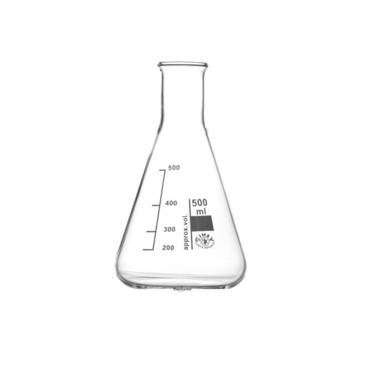 Simax Cam Erlen 500 ml - Erlenmeyer Flask Dar Boyunlu