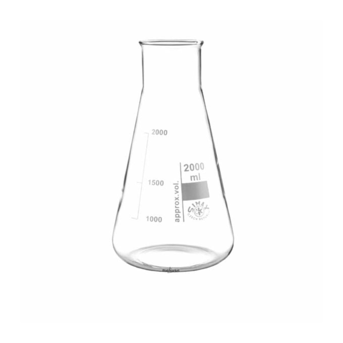 Simax Cam Erlen 2000 ml - Erlenmeyer Flask Geniş Boyunlu