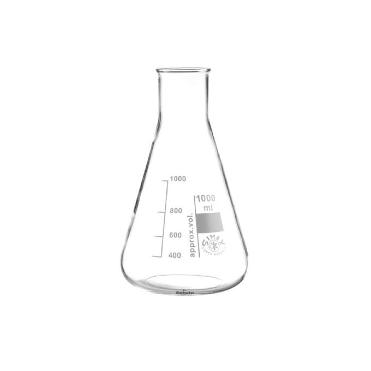 Simax Cam Erlen 1000 ml - Erlenmeyer Flask Geniş Boyunlu