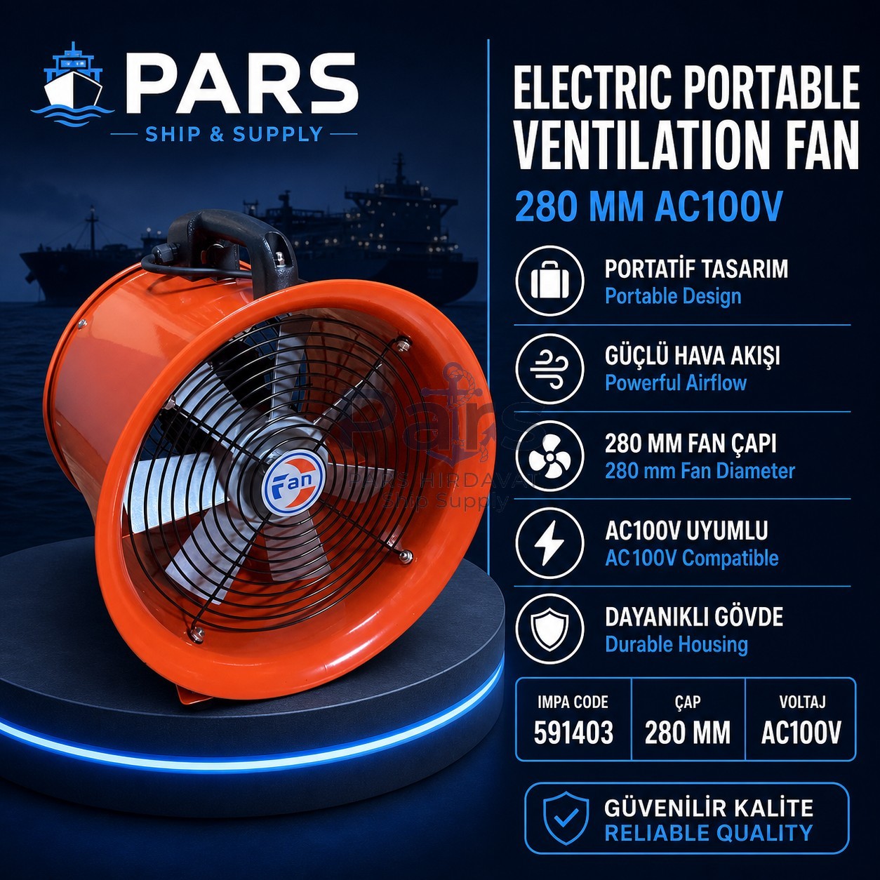 Taşınabilir Portatif Fan