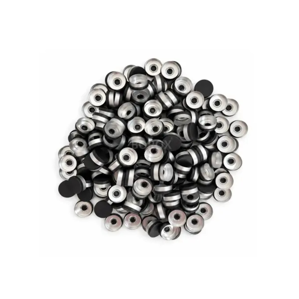 Borox Alüminyum Kapak - 20mm Flakon Vial Kapağı Siyah 100lü