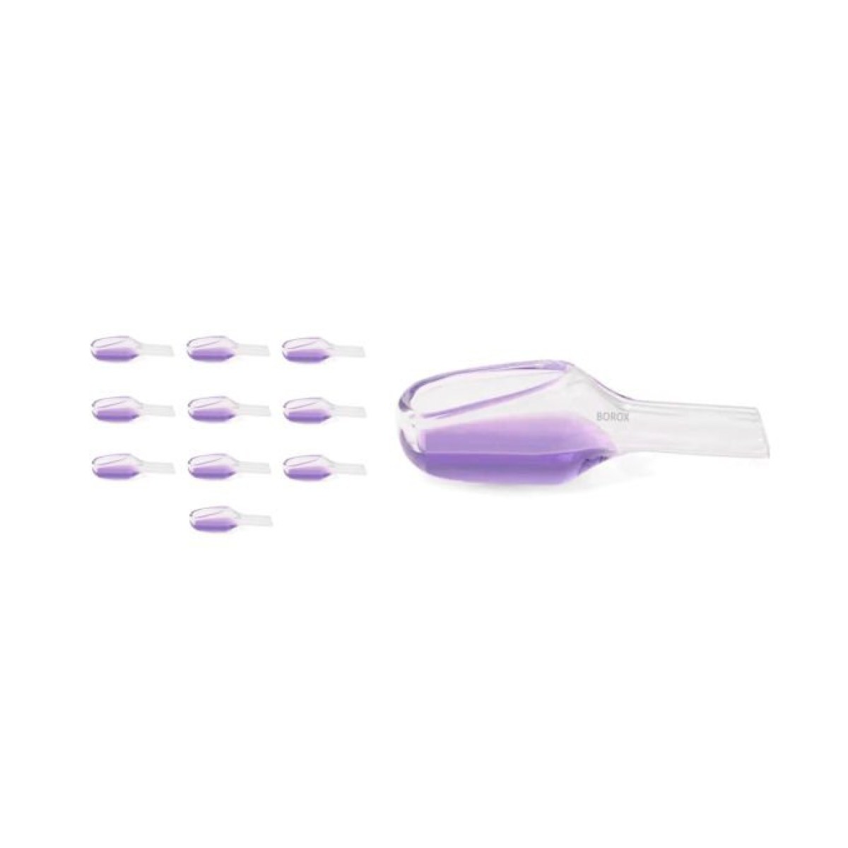 Borox Tartım Kaşığı 6 ml - Ölçüm Küreği - Cam Kürek - Tartı Kabı - 10 Adet Toptan