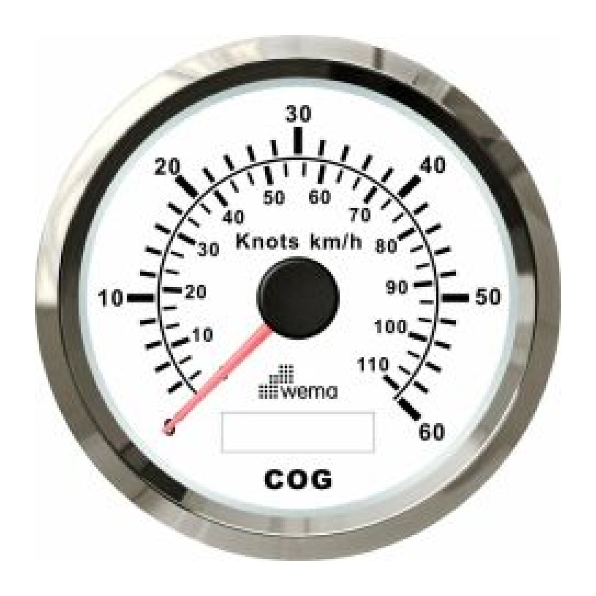 HIZ GÖSTERGESİ GPS BAĞLANTILI 60 KNOTS 85 mm KROM/White