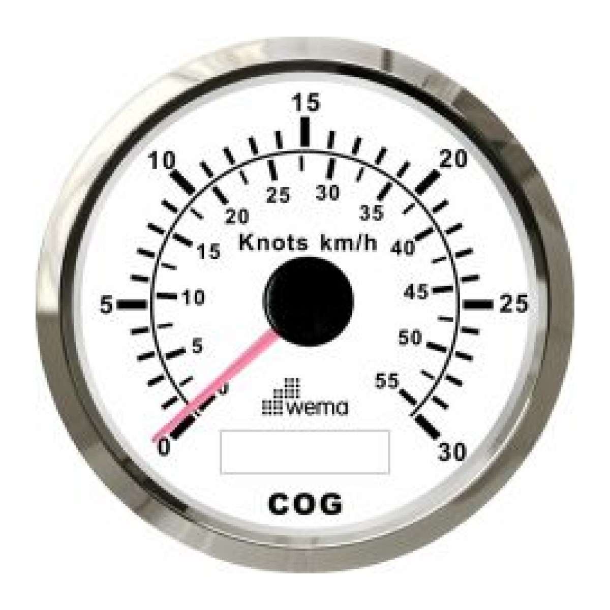 HIZ GÖSTERGESİ GPS BAĞLANTILI 30 KNOTS 85 mm KROM/BEYAZ
