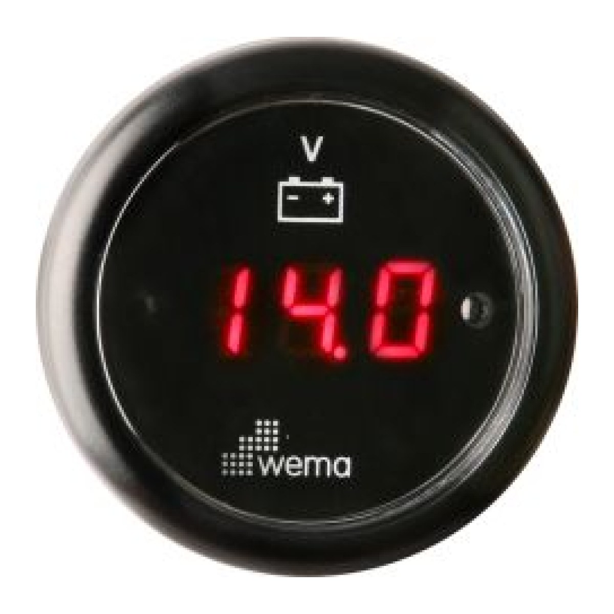 VOLTmetre DİJİTAL 8-32V 52 mm SİYAH/SİYAH