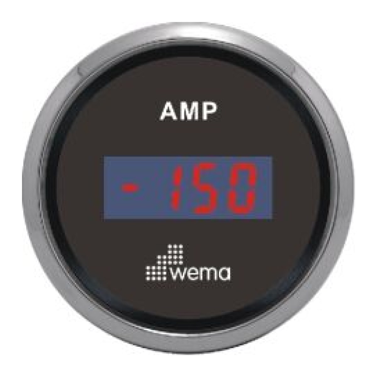 AMPERmetre ŞÖNTLÜ 52 mm KROM/SİYAH