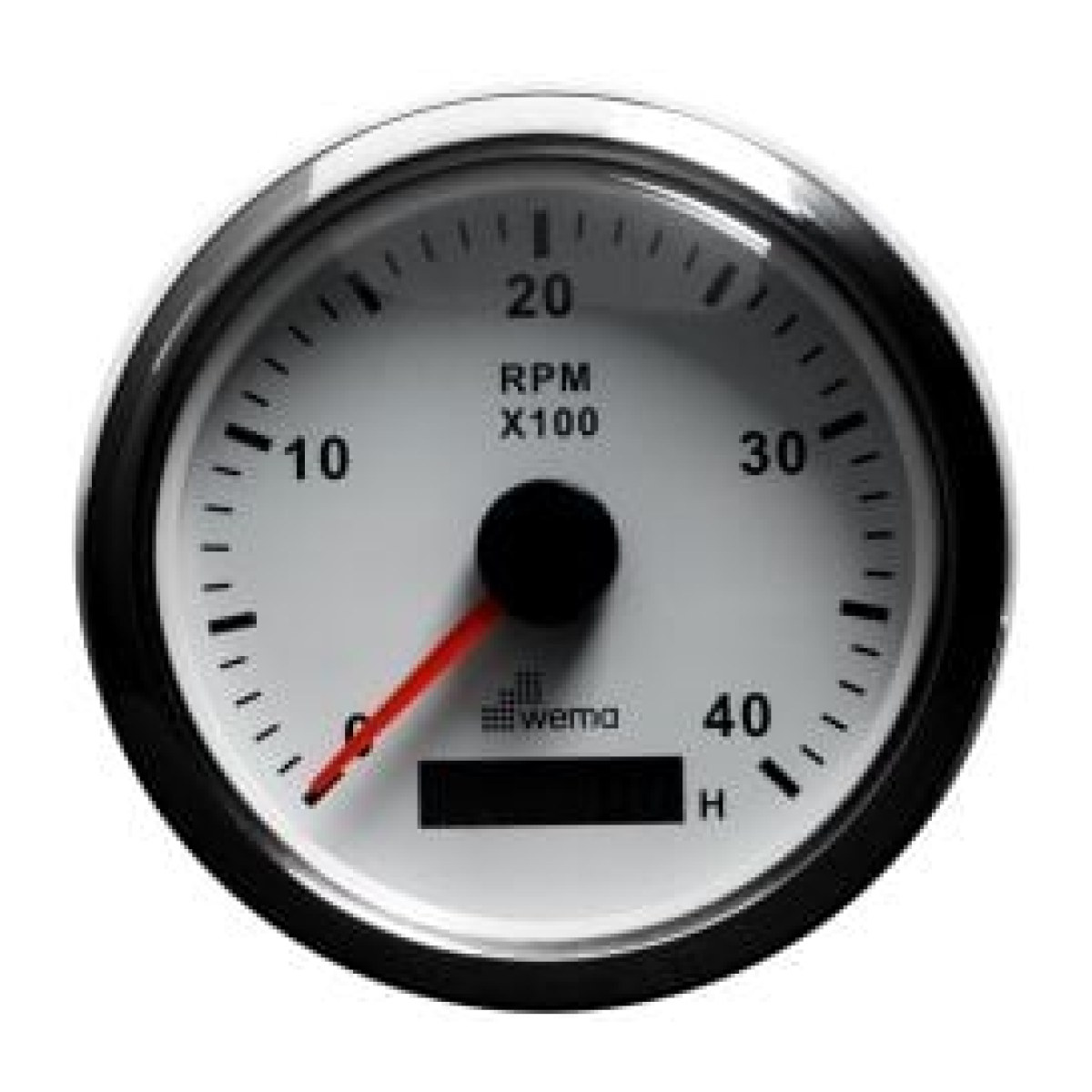 TAKOmetre 4000 RPM 85 mm KROM/White