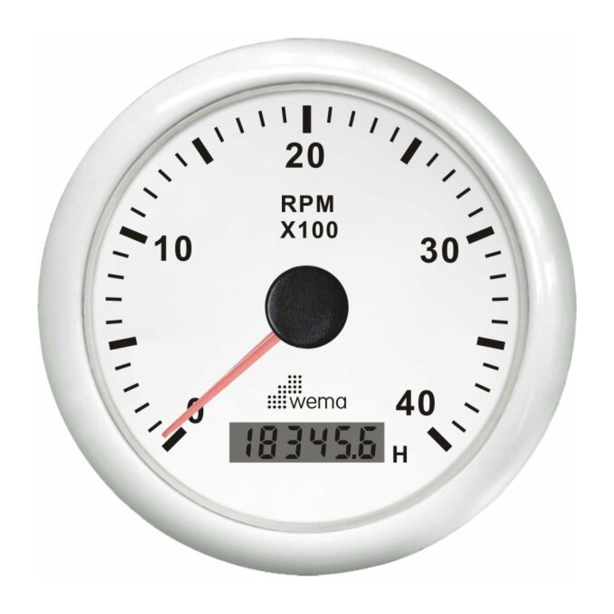 TAKOmetre 4000 RPM 85 mm White/White