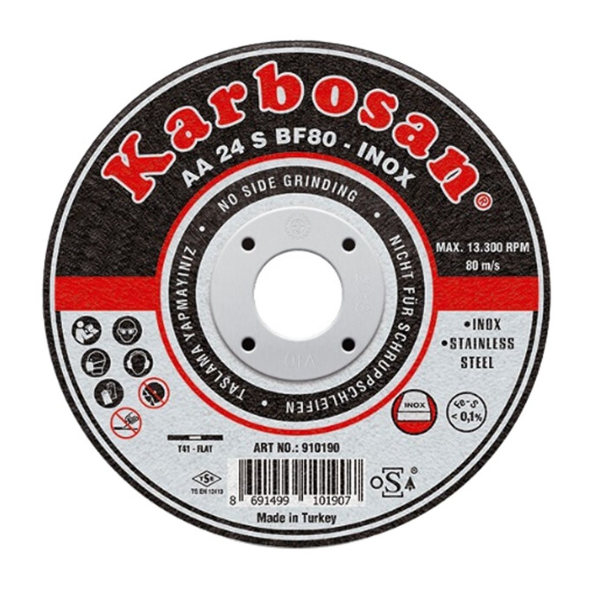 İnox Kesme Taşı - 125x1.0x22.23 mm image 2
