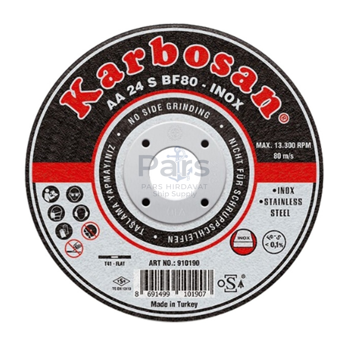 İnox Kesme Taşı - 125x1.0x22.23 mm