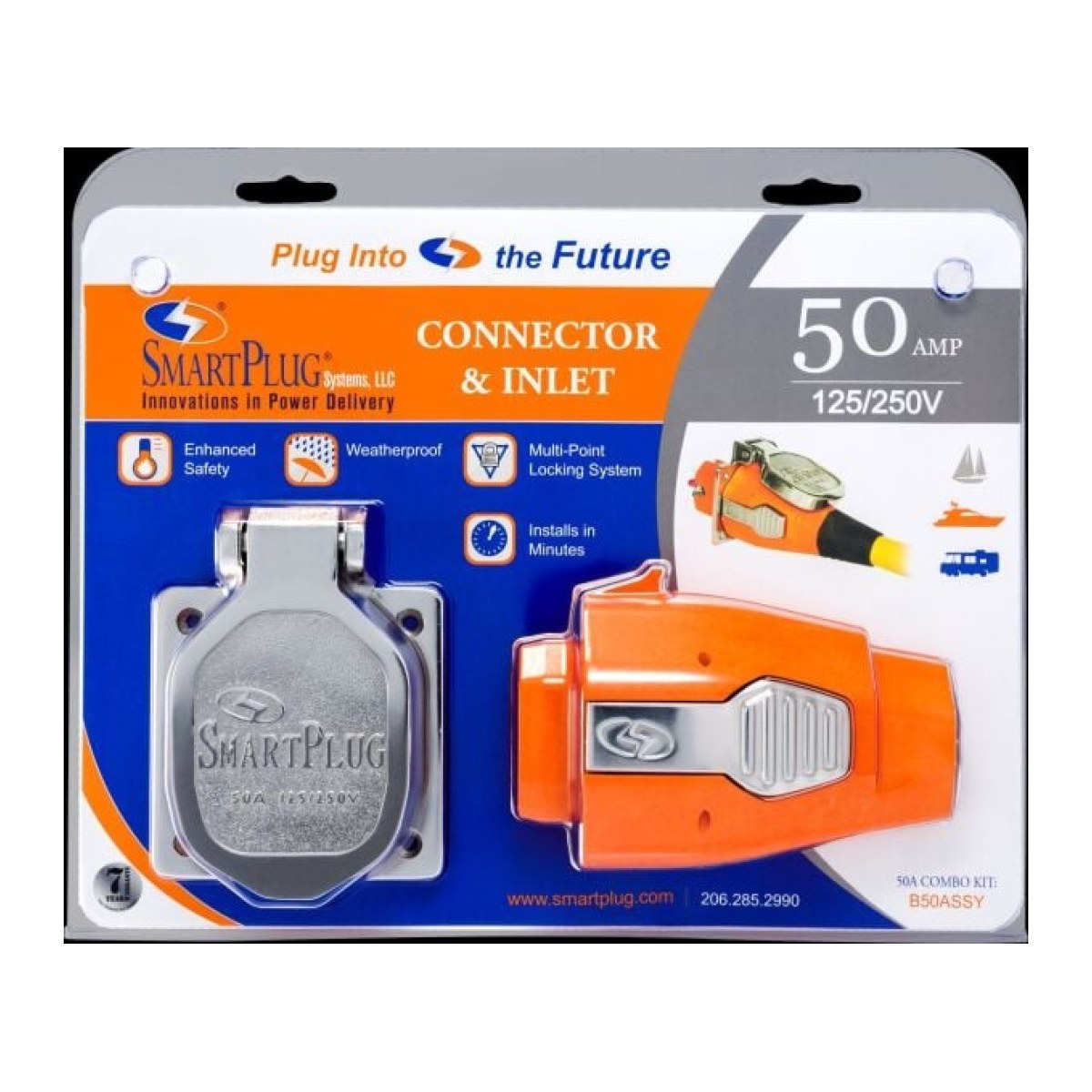 SAHİL BESLEME FİŞ VE PASLANMAZ PRİZ 50A /125V AMERİKAN VERSİYON