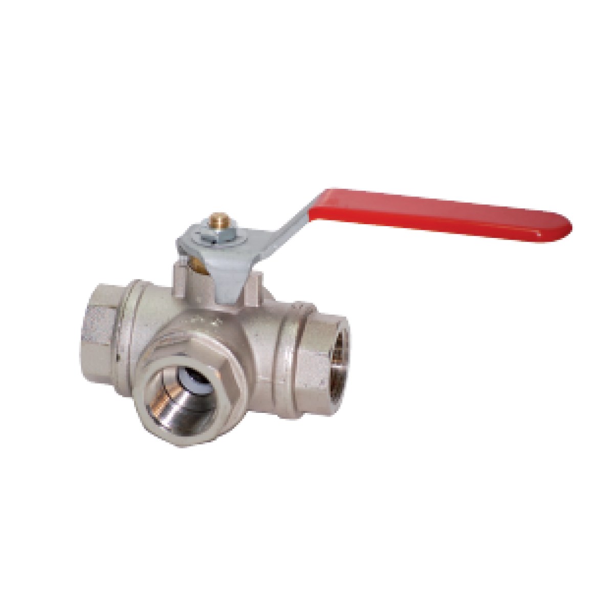 1551 / 3 YOLLU KÜRESEL VANA 3/4'' / NİKEL KAPLI PİRİNÇ