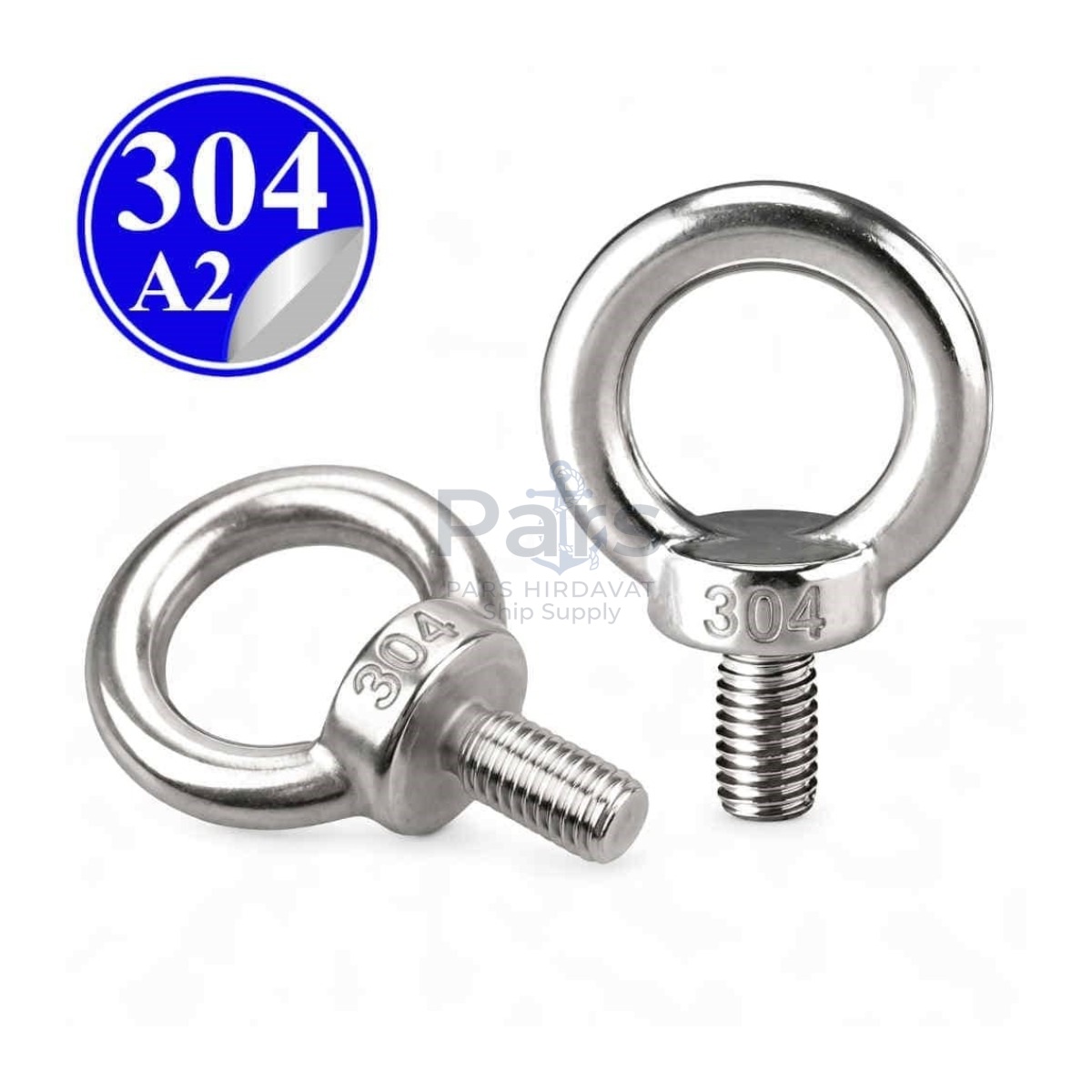 Stainless Steel 304 Kalite Aybolt Mapa Cıvata Dın 580 A2-70 - Metrik 6