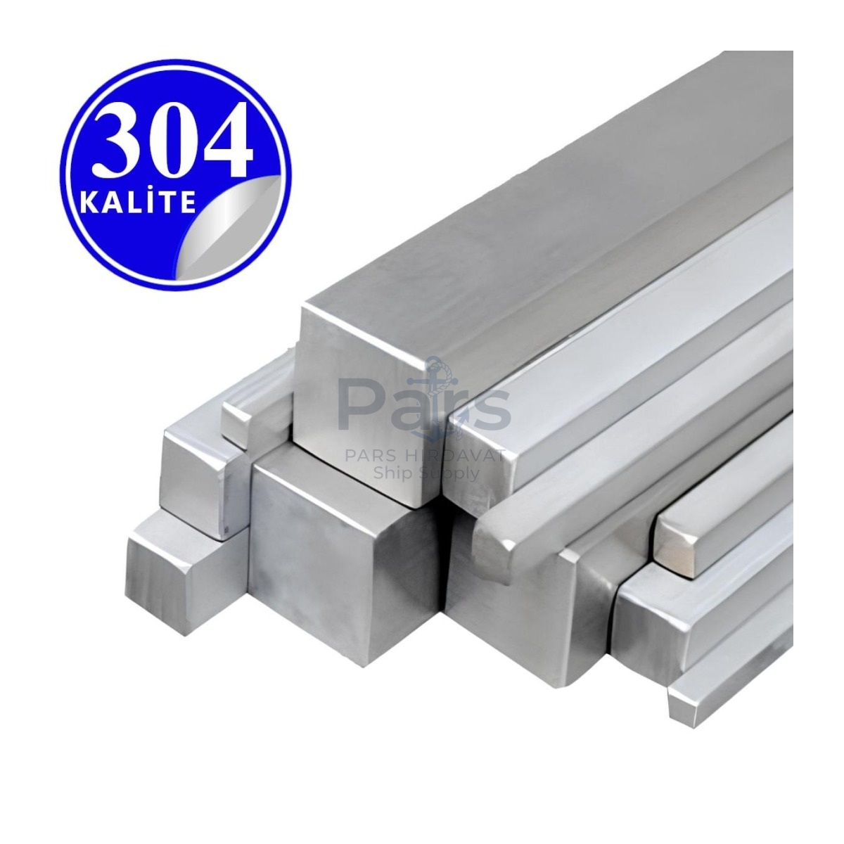 Stainless Steel 304 Kalite Parça Kare - 6x6mm