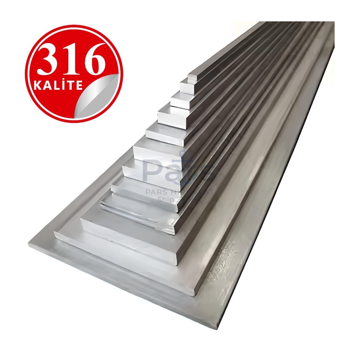 Stainless Steel 316 Kalite Parça Lama - 20x5 mm