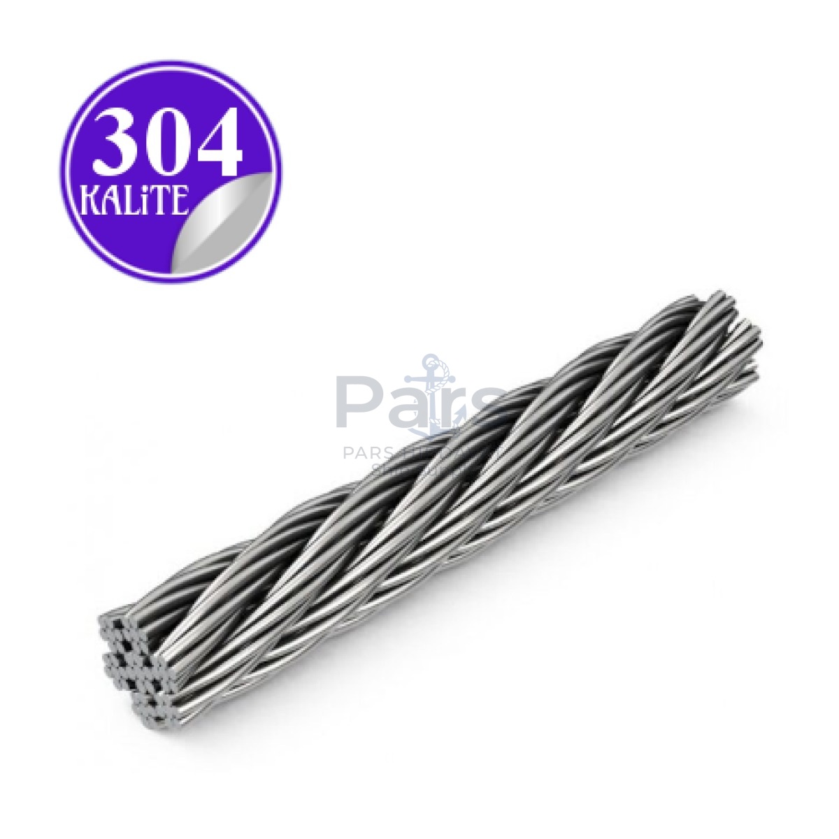Paslanmaz Çelik 304 Kalite Halat - 4mm