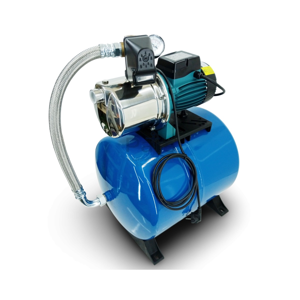 KAYSU 1,2 hp Paslanmaz Jet Hidrofor 4 Kat 4 Daire 50 lt Yatık TR Tanklı