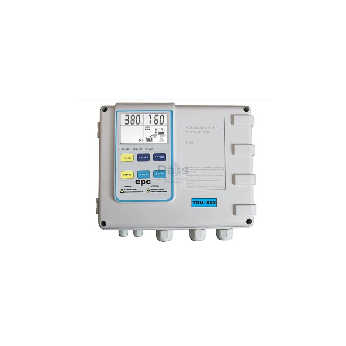 EPC TOU S02 Çift Pompa 7,5 HP-15 HP (5,5-11 Kw) Trifaze Elektronik Pano IP55
