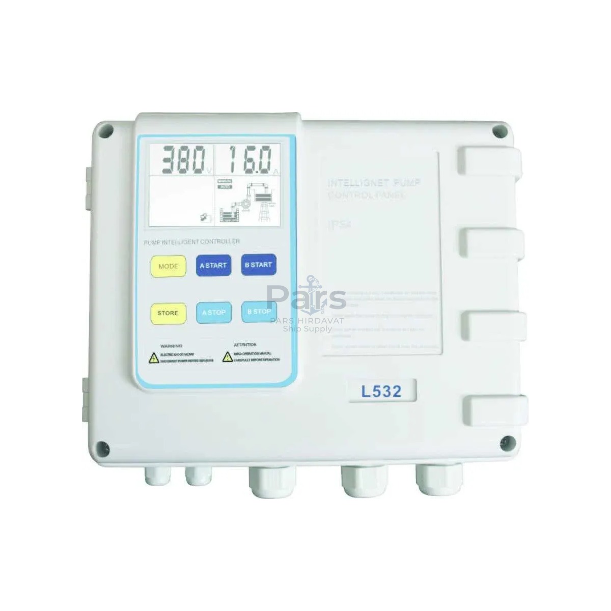 EPC TOU S02 Çift Pompa 1 HP-5,5 HP (0,7-4 Kw) Trifaze Elektronik Pano IP54
