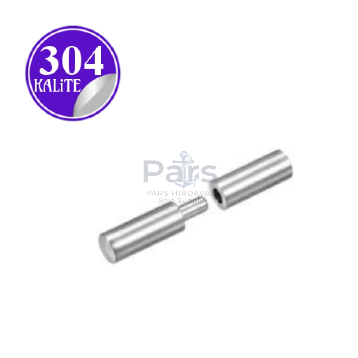 Paslanmaz Çelik 304 Kalite Mil Menteşe - 6 mm