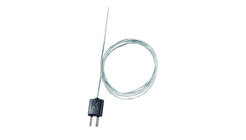 Esnek termokupıl - TC K tipi sıcaklık sensörü (fiberglas) ile TC - K tipi termokupıl