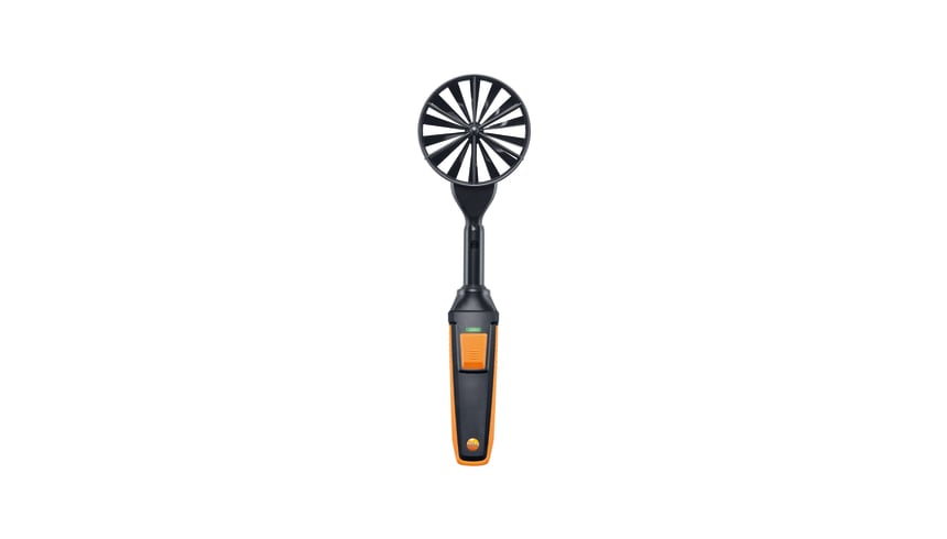9431 Pervane probu (Ø 100 mm, dijital) - sıcaklık sensörü dahil Bluetooth® ile Hacimsel debi, hava hızı ve hava