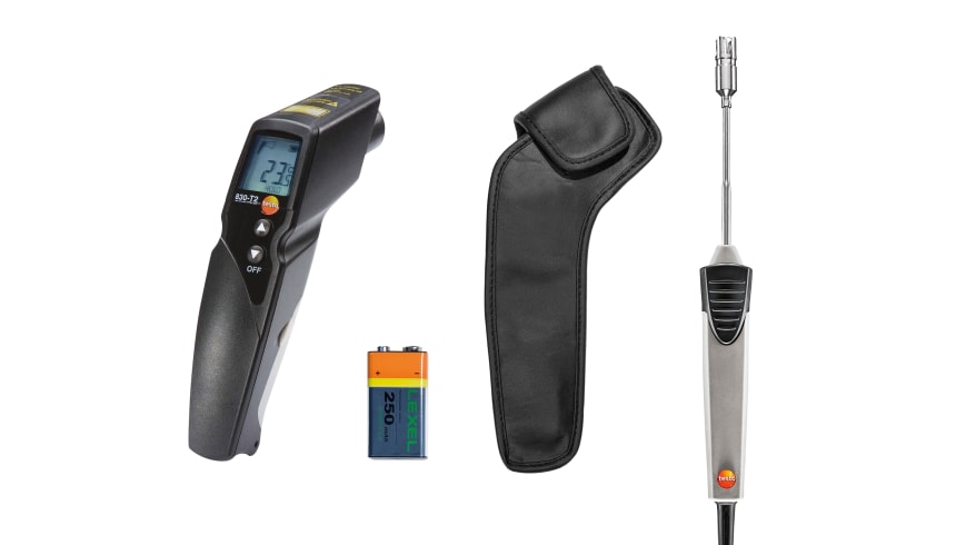 8312 testo 830-T2 Seti - Alarmlı infrared termometre Lazer işaretleme