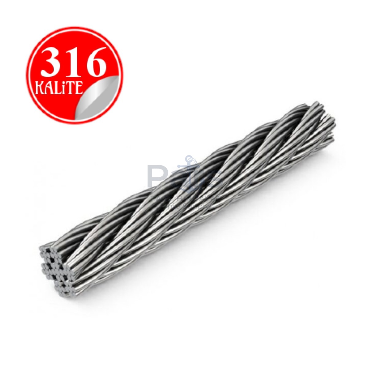 Paslanmaz Çelik 316kalite Halat - 6mm
