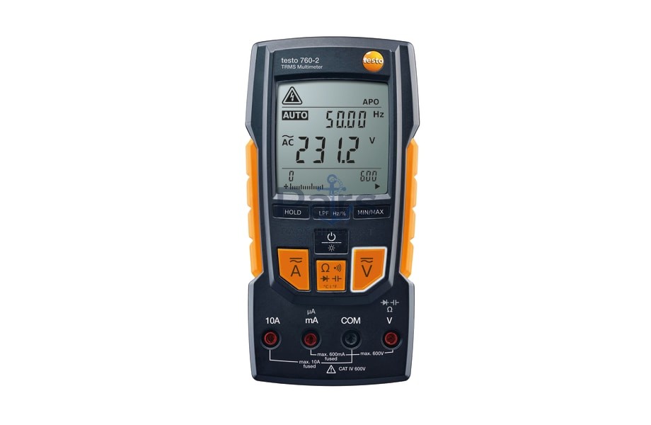 7602 testo 760-2 - Dijital multimetre Otomatik ölçüm parametresi tespiti sayesinde kolay, güvenilir çalışma