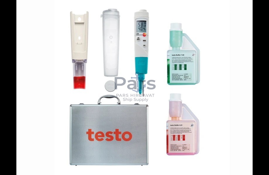 2066 testo 206 pH2 - pH/sıcaklık ölçüm cihazı (pH metre) seti Yarı-katı, viskoz ve protein içeren gıda maddeleri (örn.