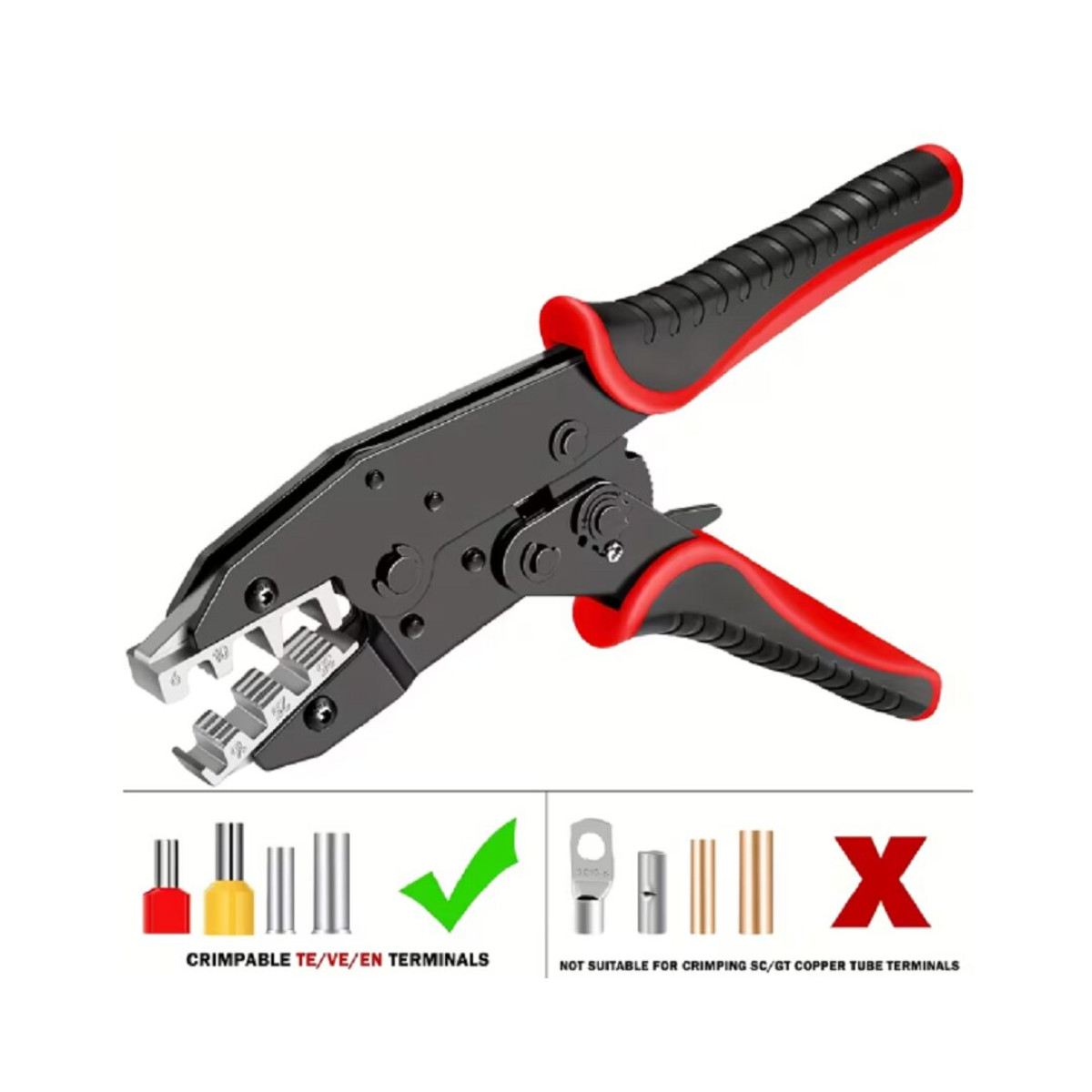 HS-35WF 6–35 MM² (AWG 10-2) KABLO UCU BAĞLANTI ELEMANLARI CIRCIRLI SIKMA PliersSİ