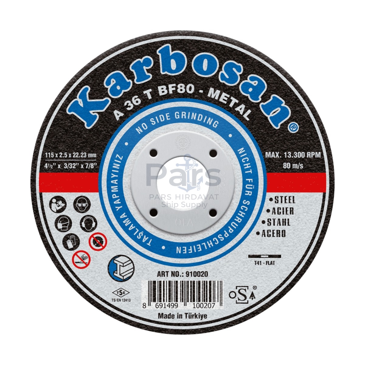 Metal Kesme Diski - 115 x 2.5 x 22.23 mm
