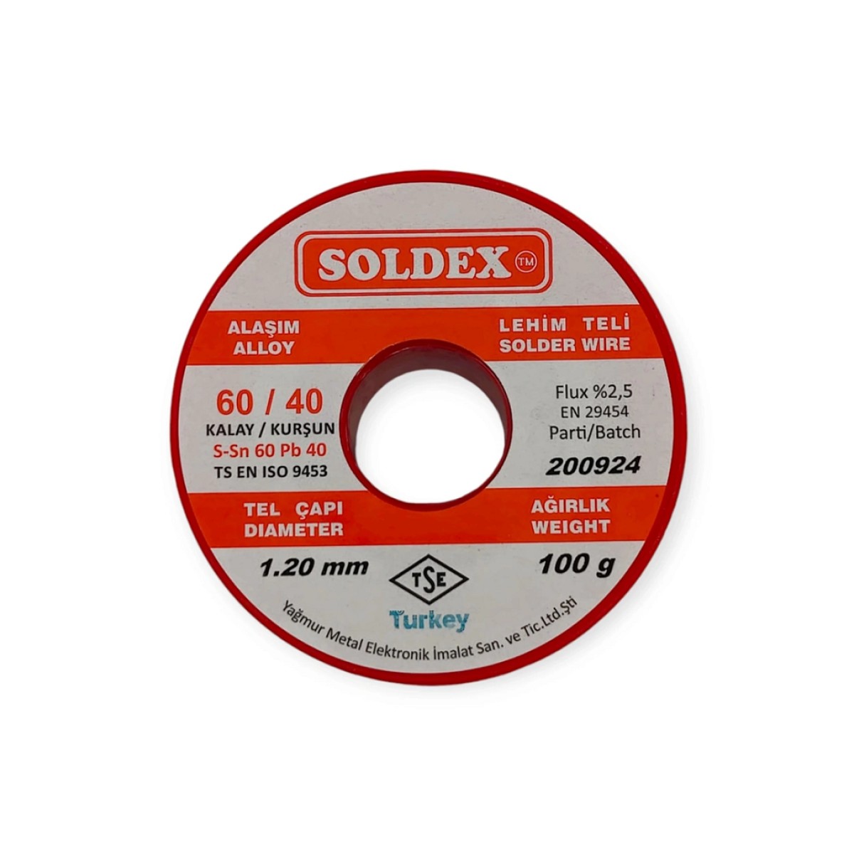 SOLDEX 1.2 MM 100 GR. LEHİM TELİ SN60 PB40
