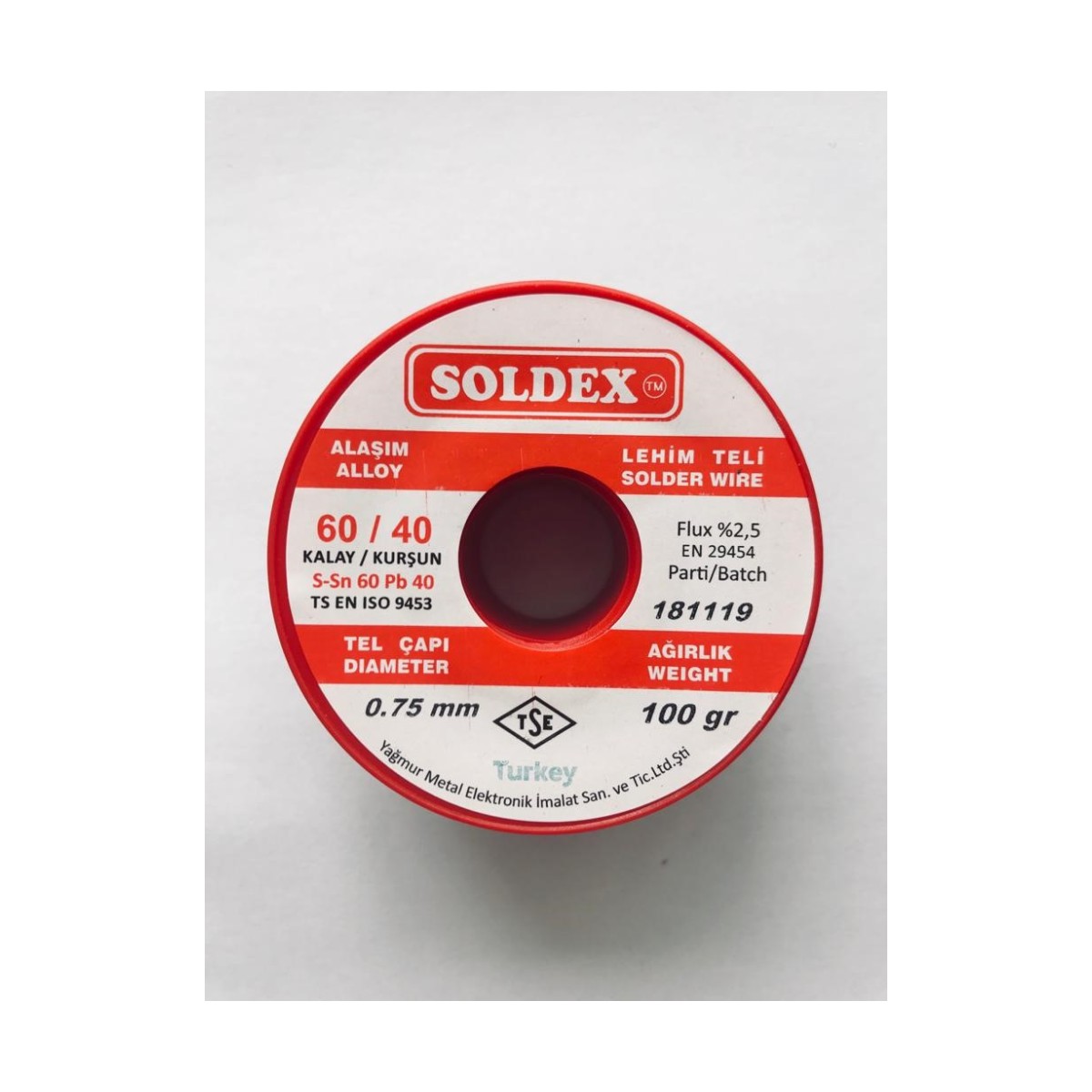 SOLDEX 0,75 MM 100 GR.LEHİM ATMA TELİ