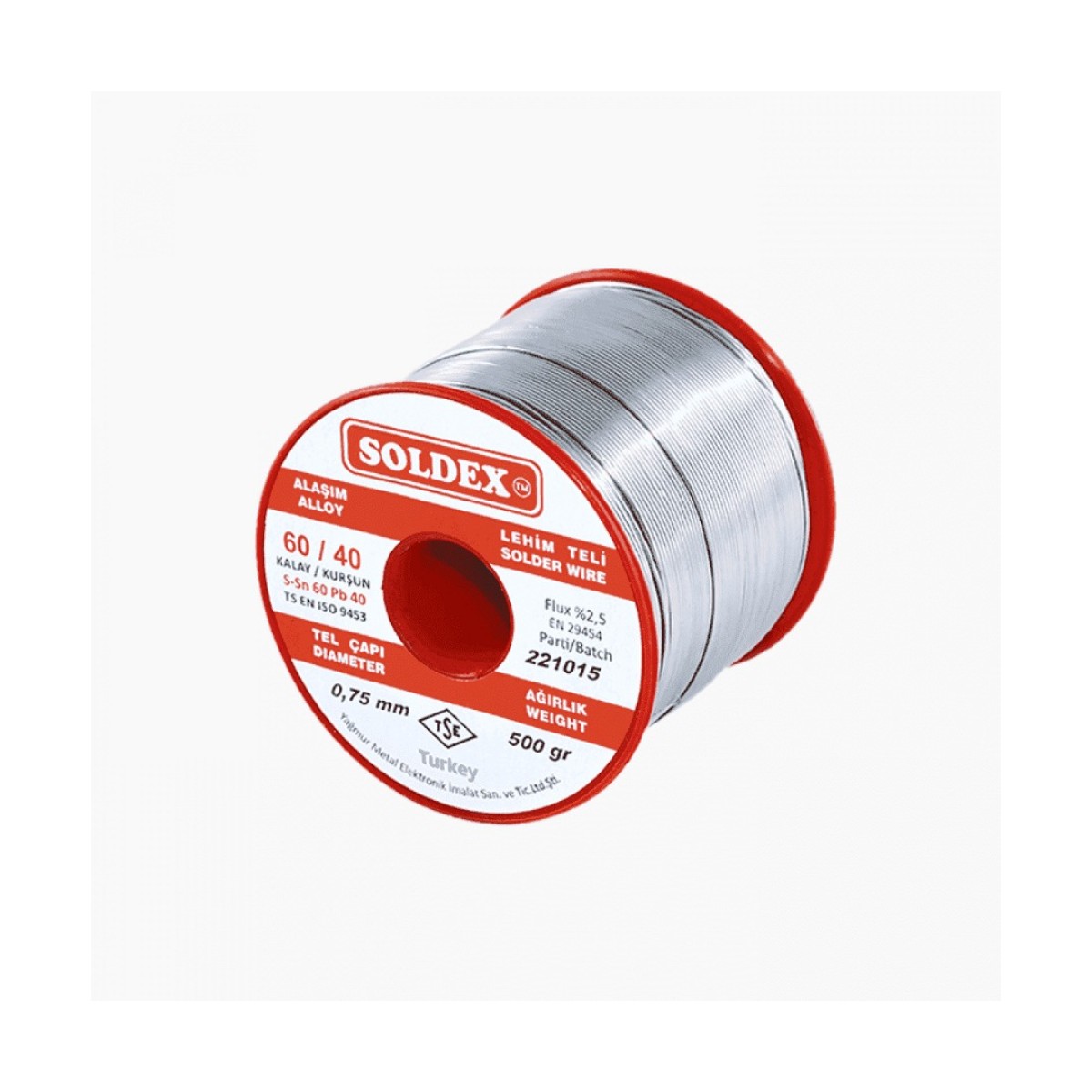 SOLDEX 0.75 MM 500 GR. LEHİM TELİ SN60 PB40