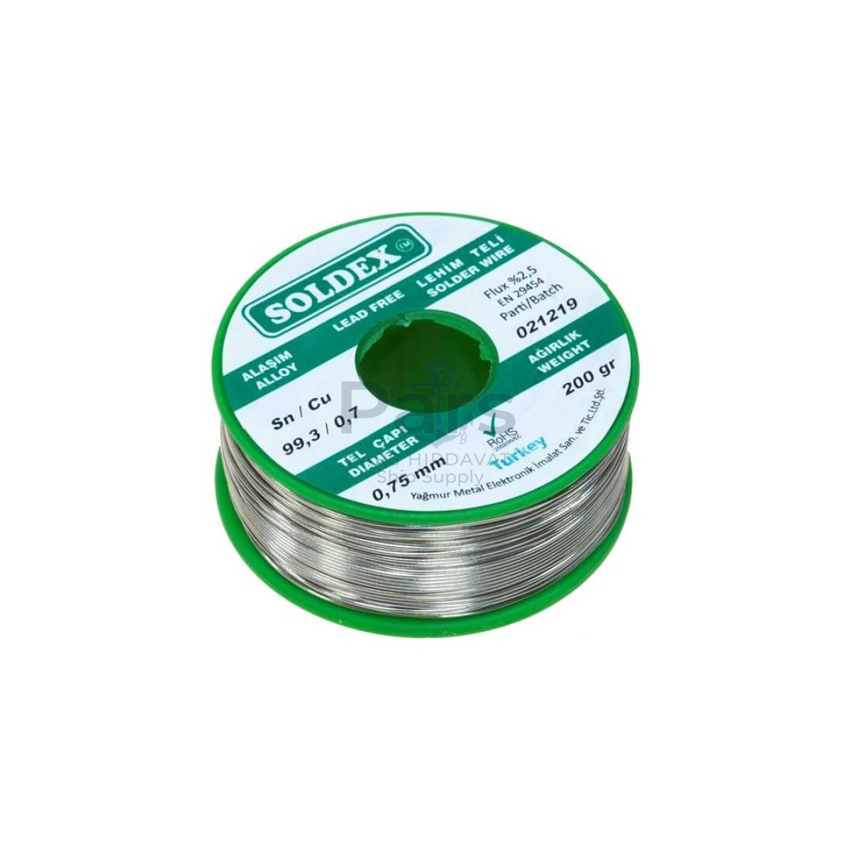 SOLDEX 0.75 MM 200 GR KURŞUNSUZ LEHİM TELİ
