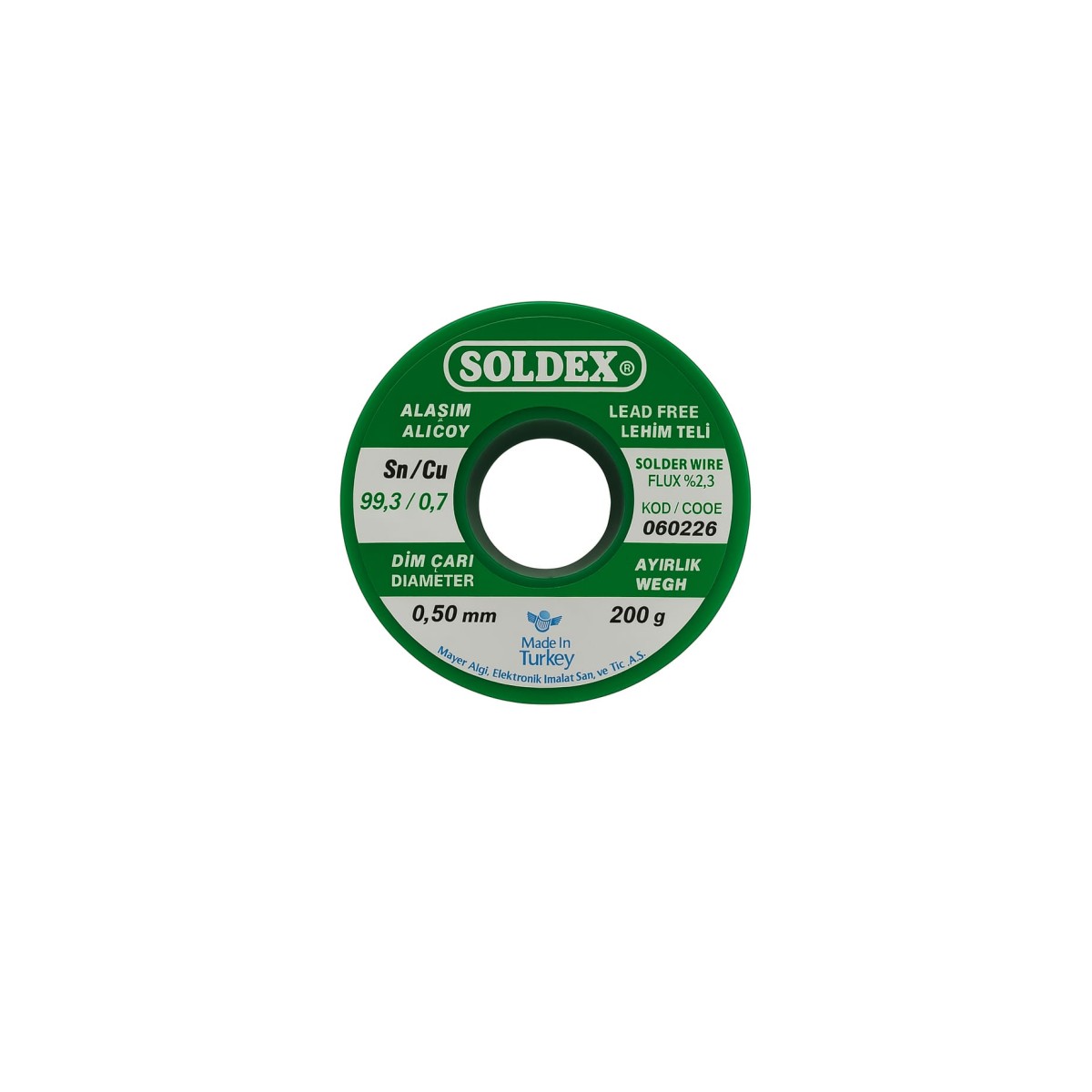 SOLDEX 0.5 MM 200 GR KURŞUNSUZ LEHİM TELİ