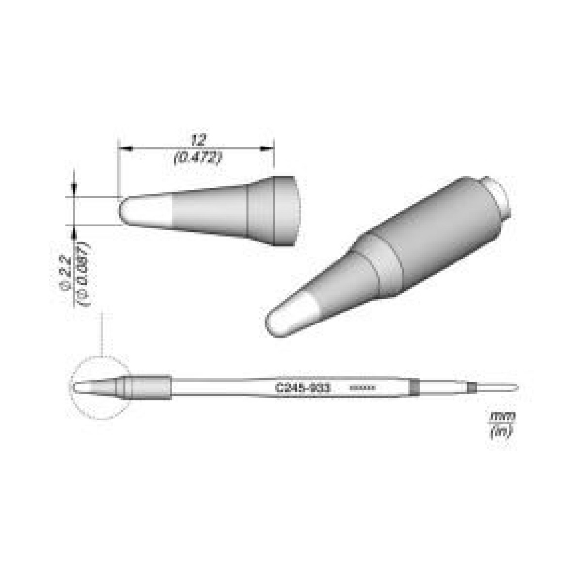 Jbc C245-933 Konik Tip Havya Ucu