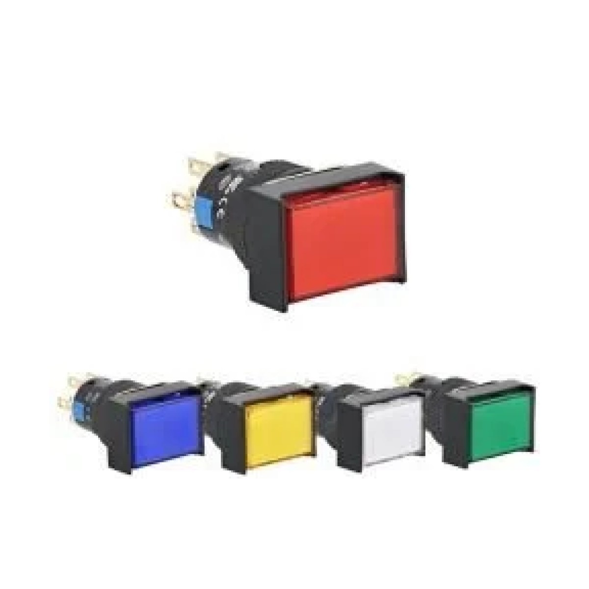 Tron 16mm Dikdörtgen Ledli Kalıcı Buton