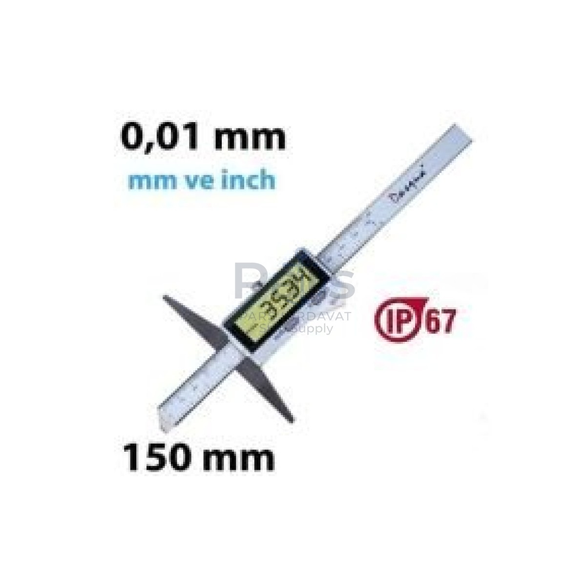 Dasqua 2330-1105 150mm Dijital Derinlik Kumpası