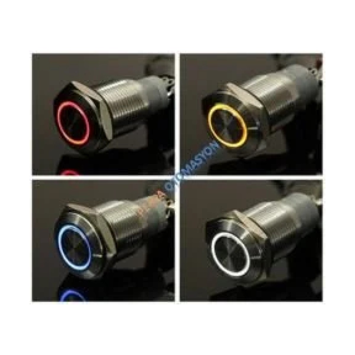 16mm Ledli Kalıcı Metal Su Geçirmez Buton