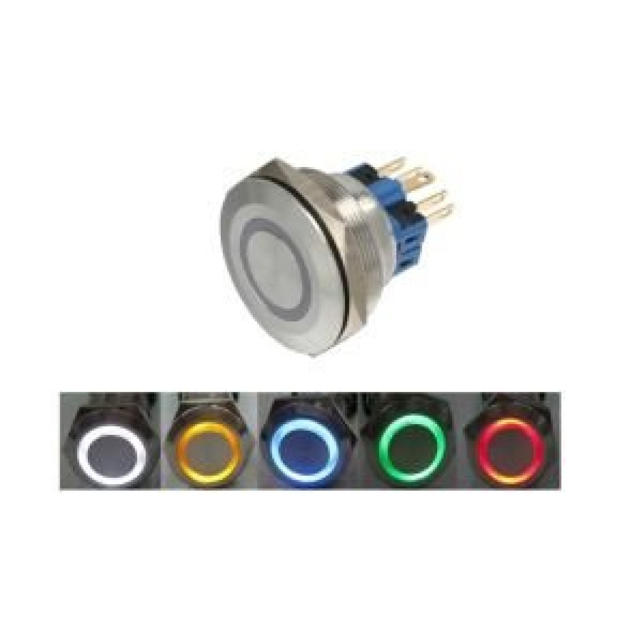 30mm Ip67 Led Işıklı Metal Kalıcı Buton