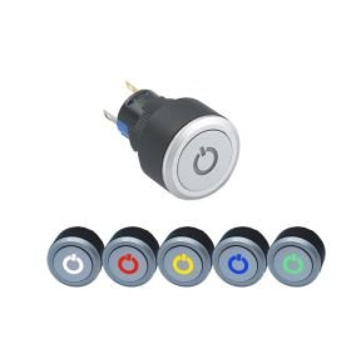 Tron 16-22mm Power Logolu Işıklı Yaylı Buton