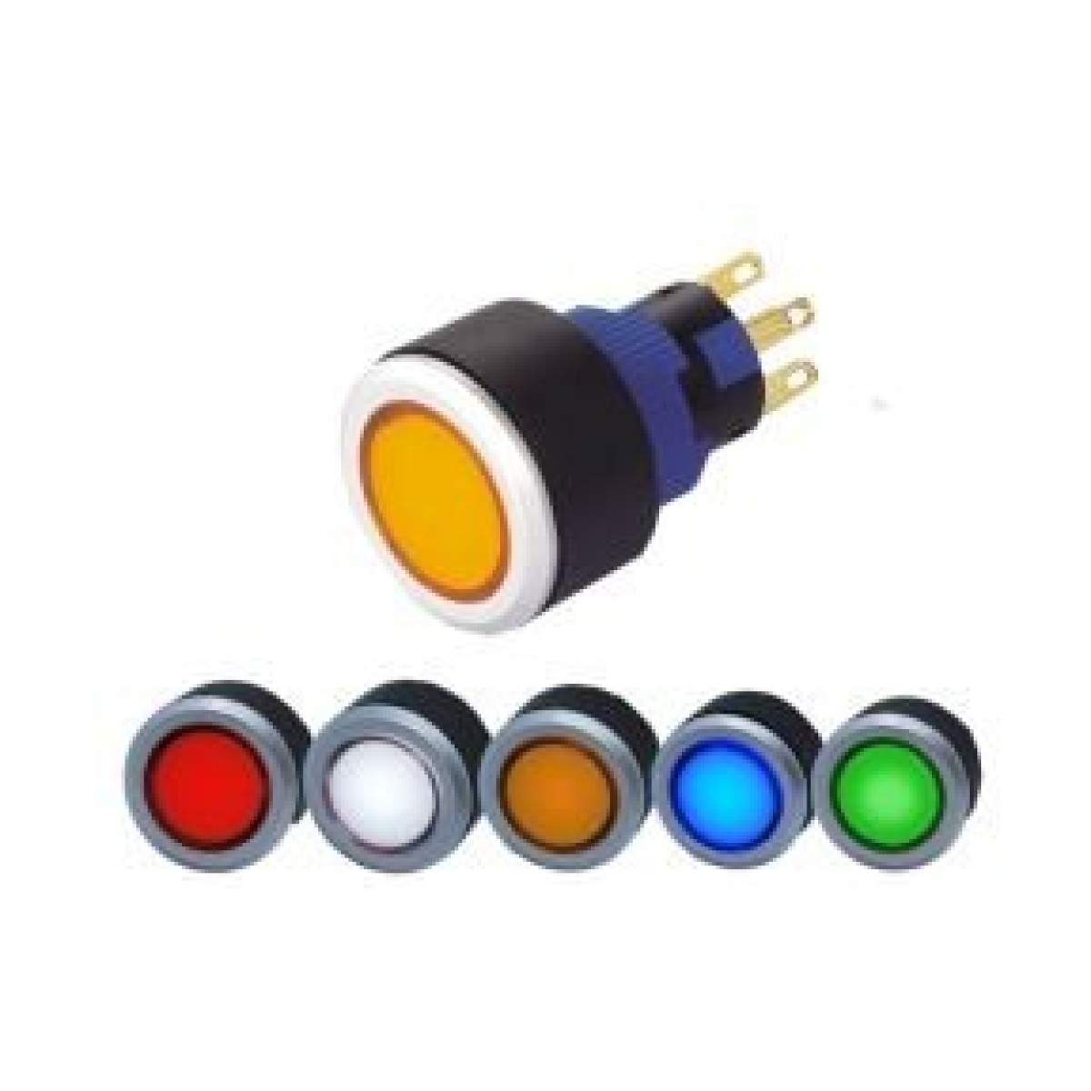 Tron 16-22mm Işıklı Yaylı Buton