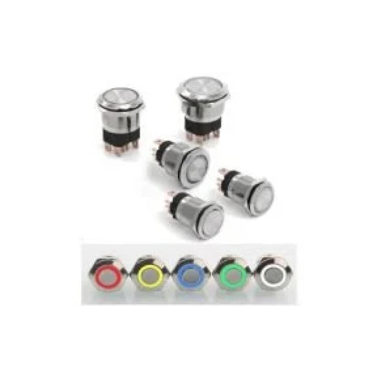 22mm IP67 2NO Led Işıklı 20A Metal Kalıcı Buton