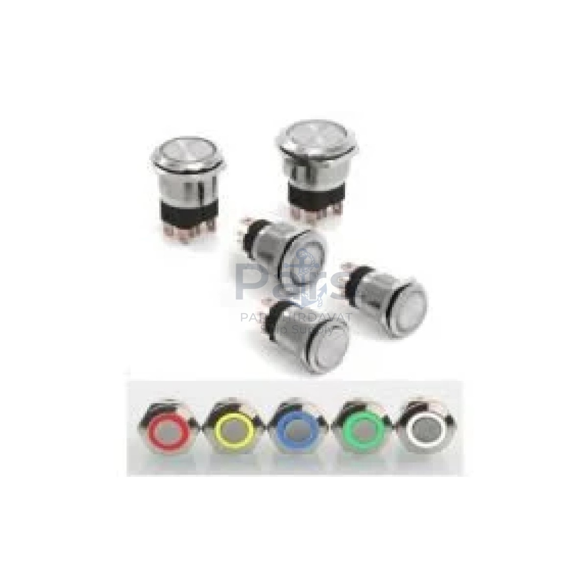 22mm IP67 Led Işıklı 20A Metal Yaylı Buton