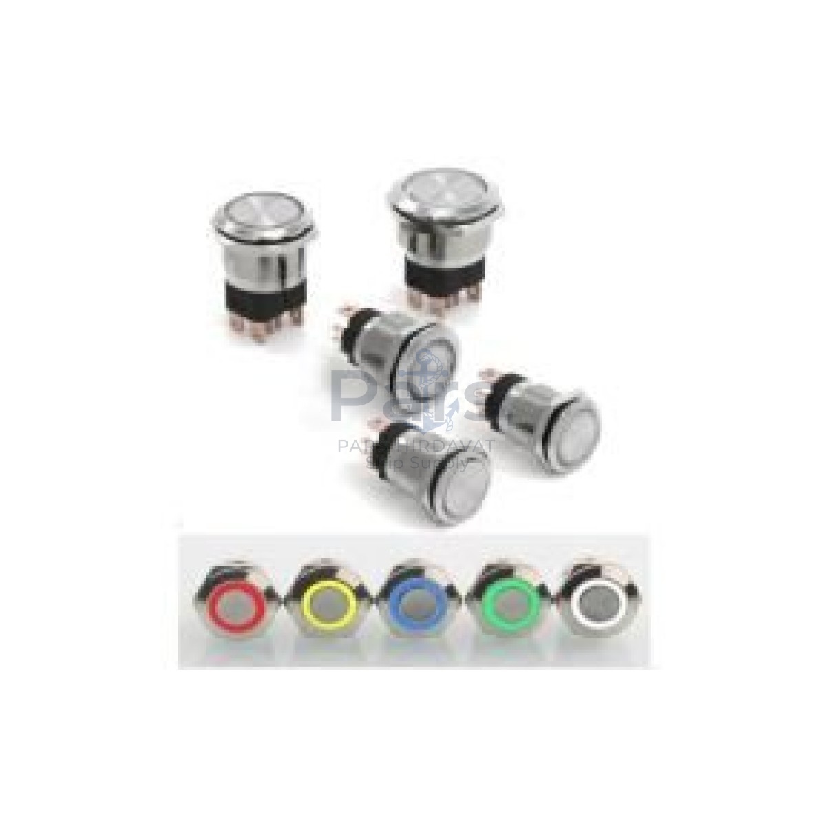 16mm IP67 Led Işıklı 20A Metal Yaylı Buton